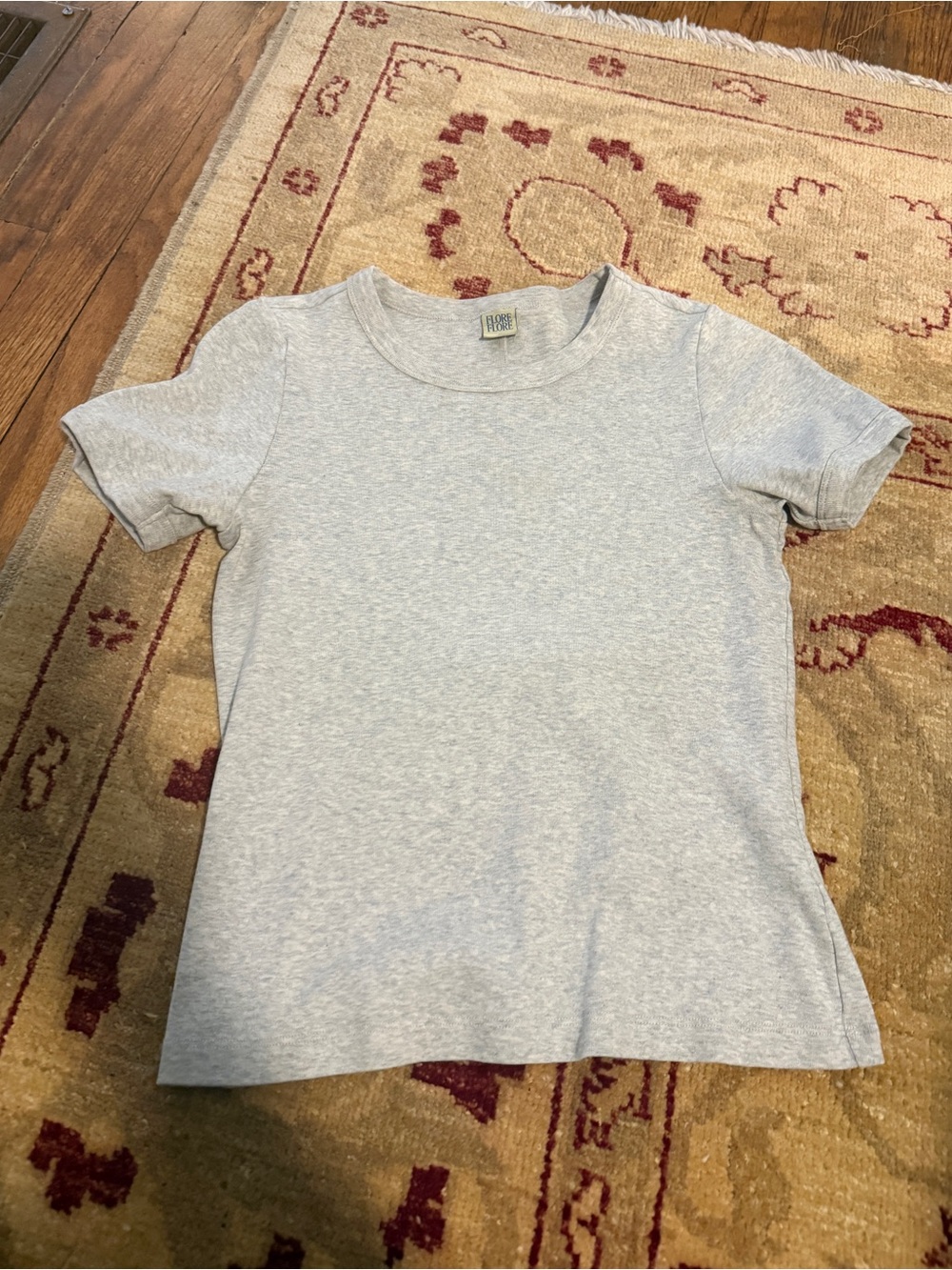Flore Flore Car T Shirt Grey Medium $125 Cotton